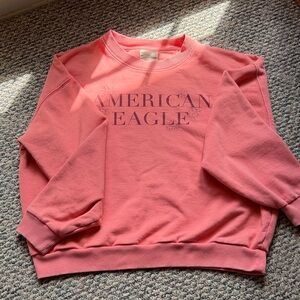 American Eagle Outfitters Coral Pink Crewneck Sweatshirt